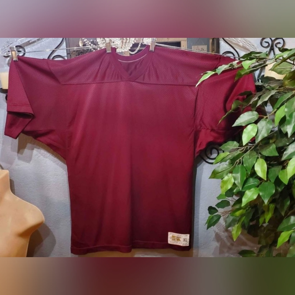 VTG Maroon Football Jersey Russell Athletic As Worn By America's Top Teams XL - Picture 2 of 7